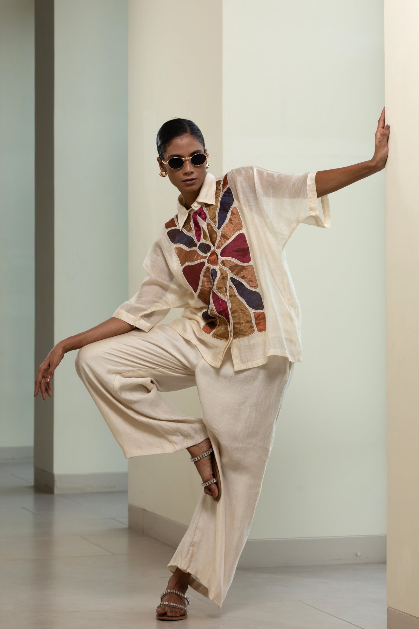 Eeda Full Patch Shirt - Off-White