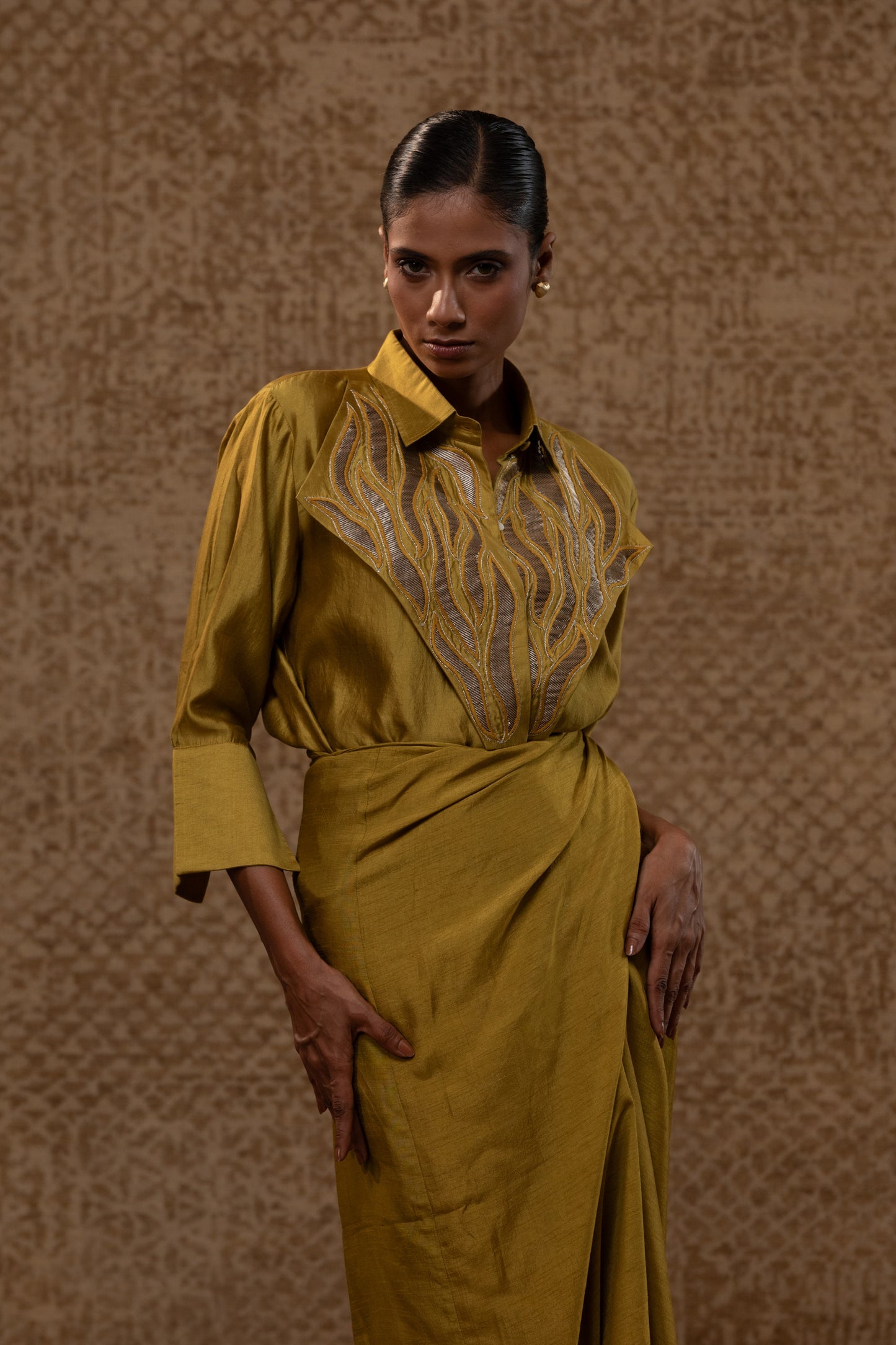 Diamond Yolk ShirtSet - Mustard
