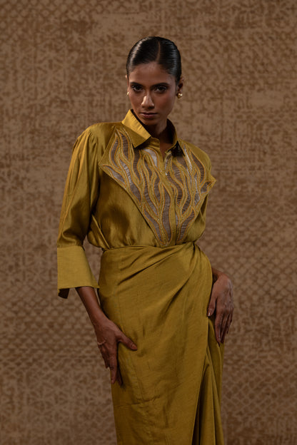 Diamond Yolk ShirtSet - Mustard