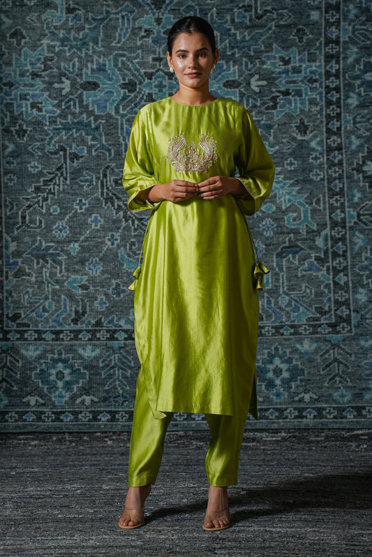 buy Green Kurta Set Online 