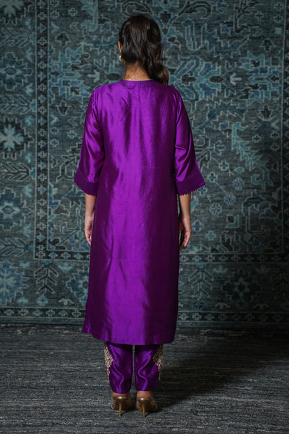 buy Purple Kurta Set Online 