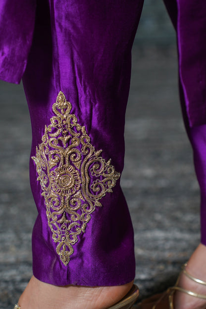 buy Purple Kurta Set Online 