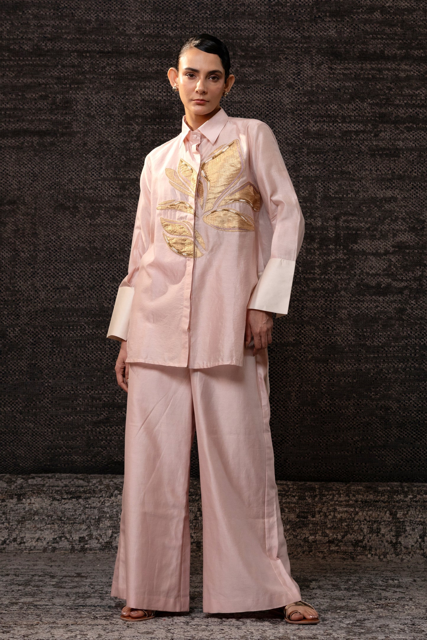 Gulnaar Leaf CoordSet - Blush