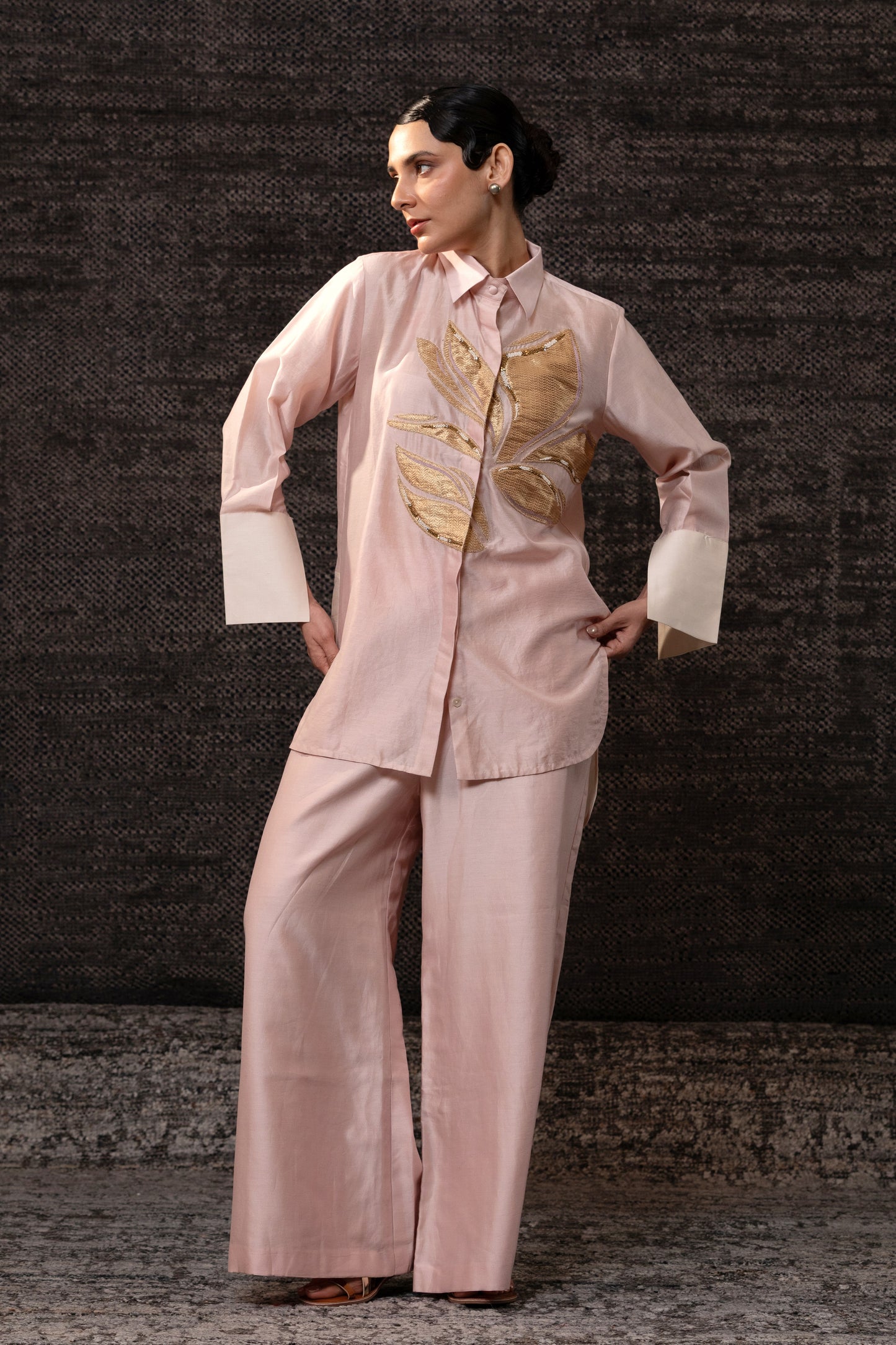 Gulnaar Leaf CoordSet - Blush