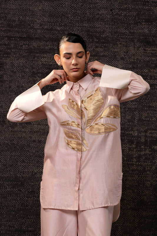 Gulnaar Leaf CoordSet - Blush