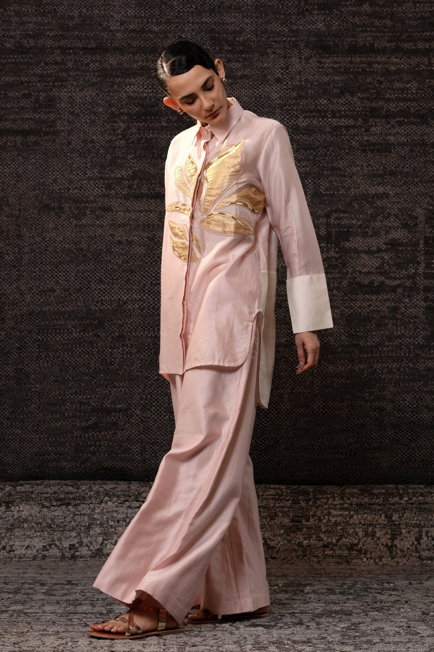 Gulnaar Leaf CoordSet - Blush