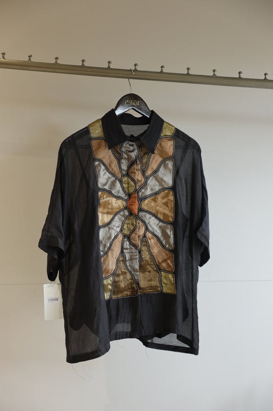 Eeda Full Patch Shirt - Black