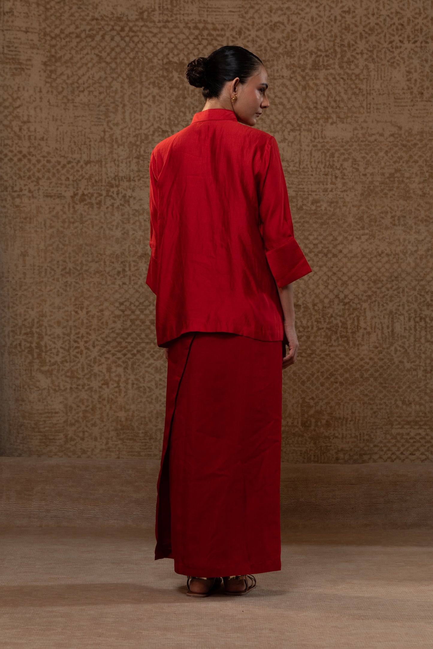 Diamond Yolk ShirtSet - Red