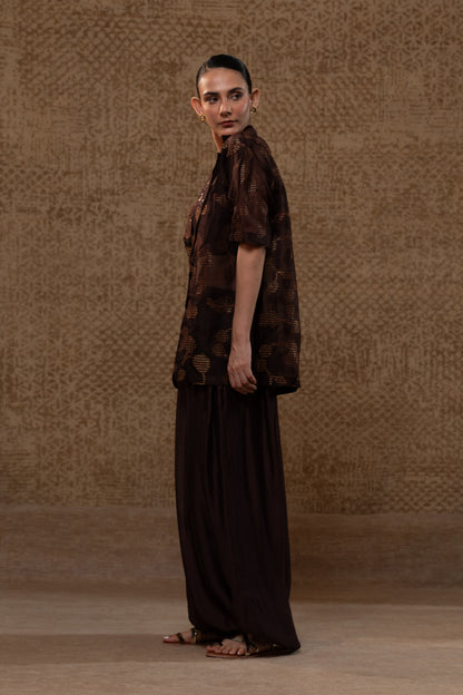 Taral Jacket Set - Brown