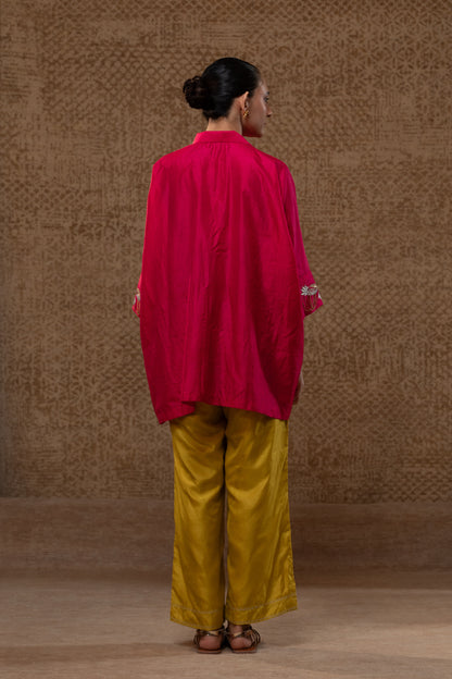 Tinka Kaftan Top Set - Pink,Yellow