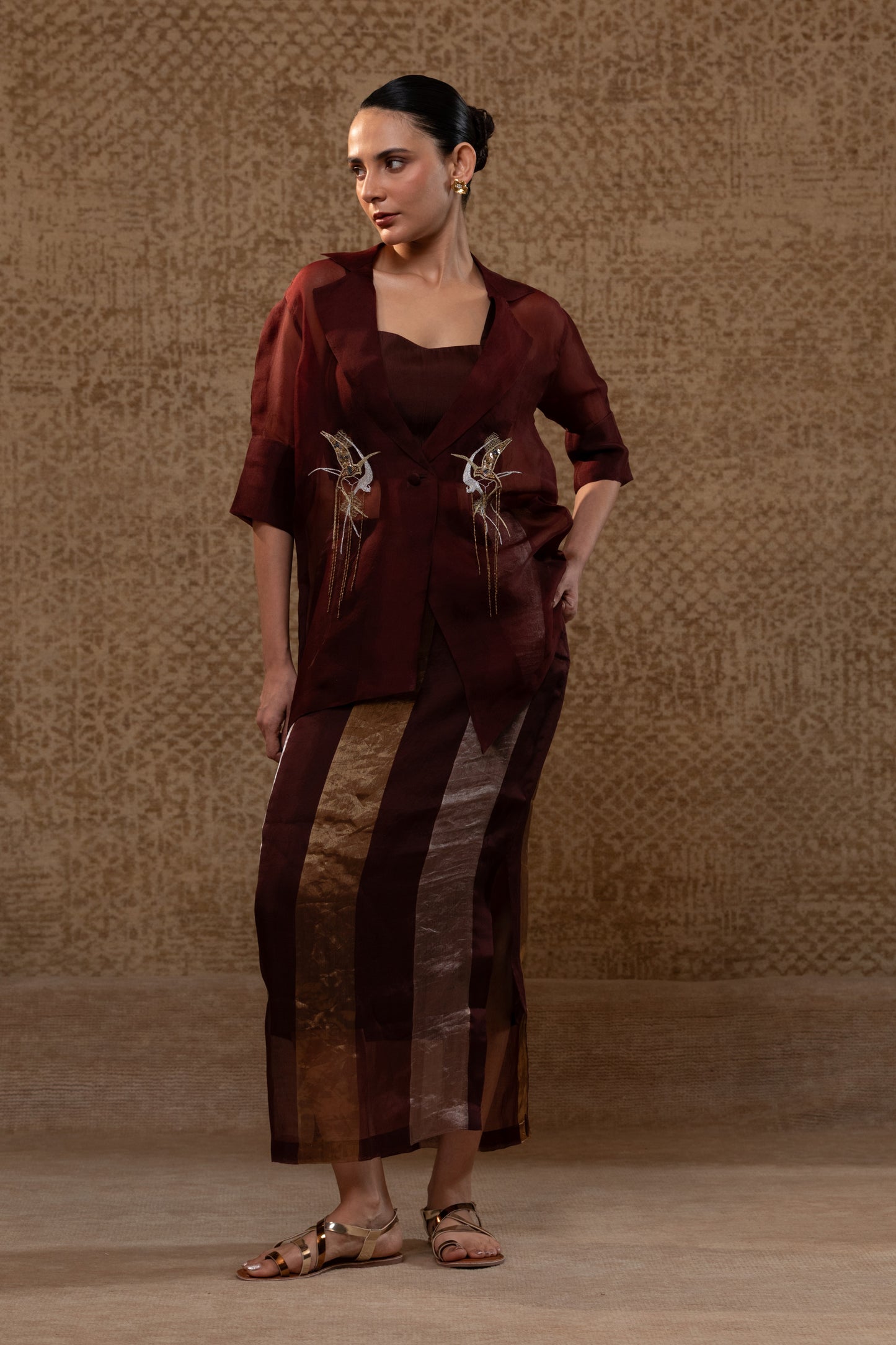 Tinka Jacket Set - Brown