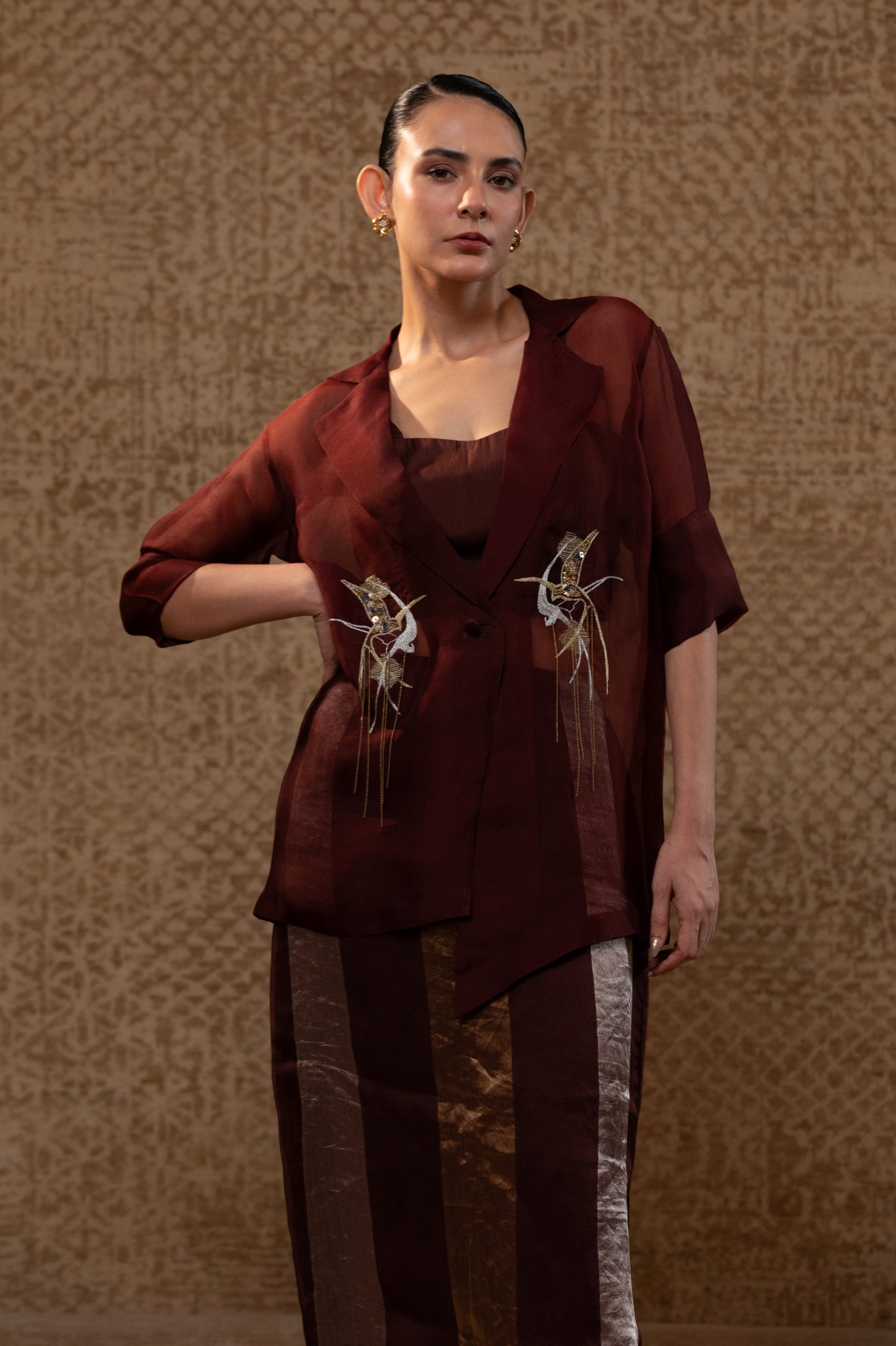 Tinka Jacket Set - Brown