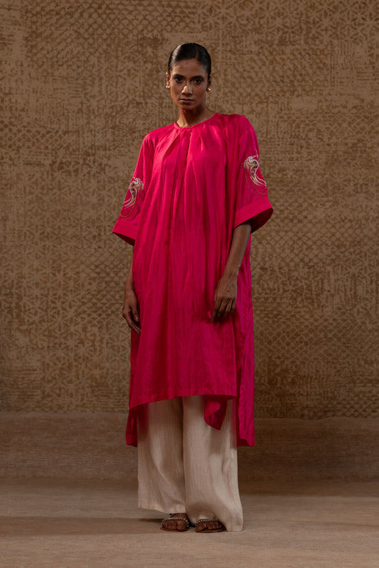 Tinka Long Kurta - Pink