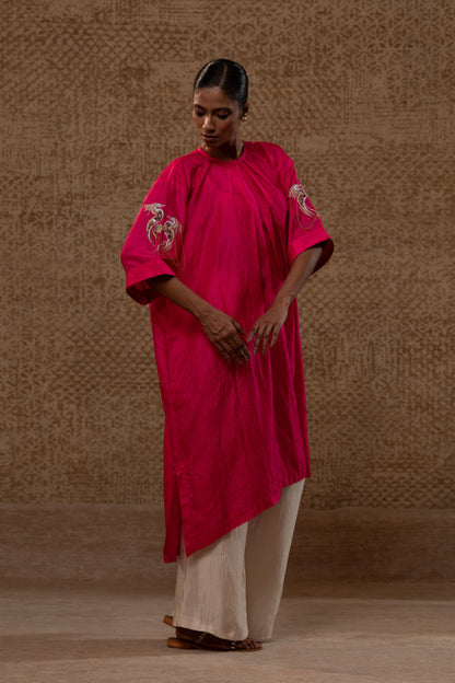 Tinka Long Kurta - Pink