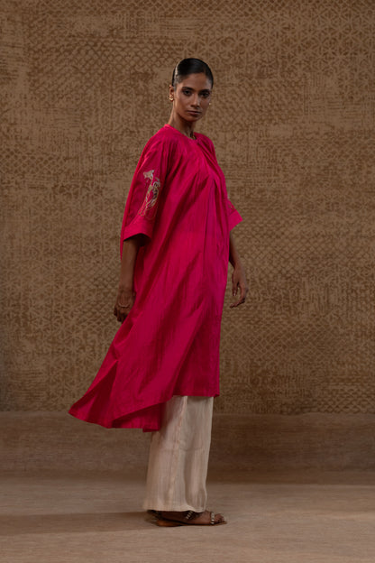 Tinka Long Kurta - Pink