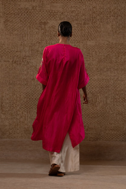 Tinka Long Kurta - Pink