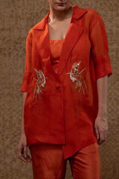 Tinka Jacket Pant Set - Orange