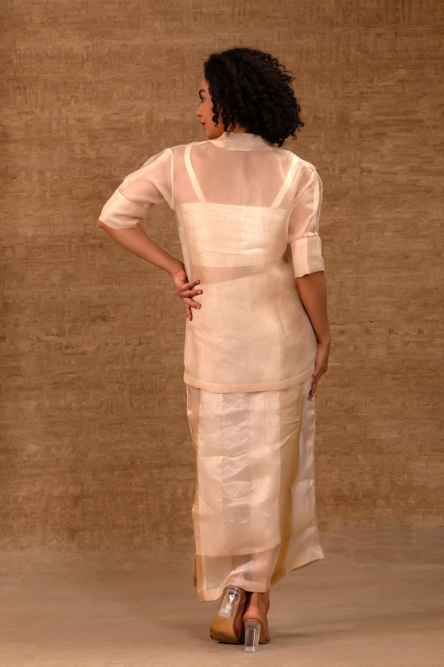Tinka Jacket Skirt Set - Ivory