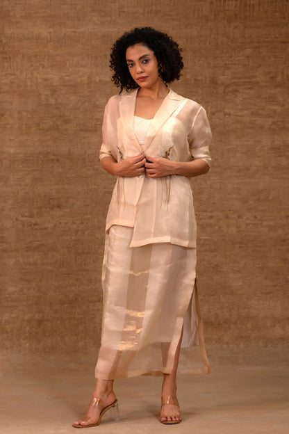Tinka Jacket Skirt Set - Ivory