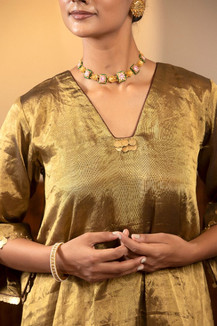 buy Gold Kurta Set online 