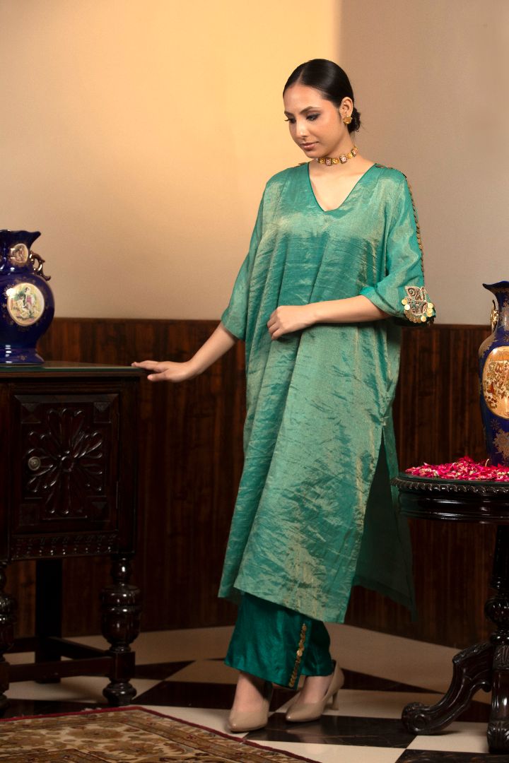 buy Green Kurta Set online