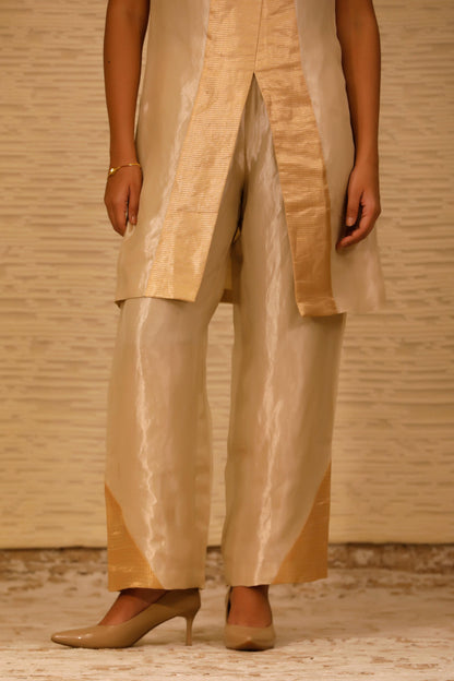 Chamak Cross Placket Top And Trouser