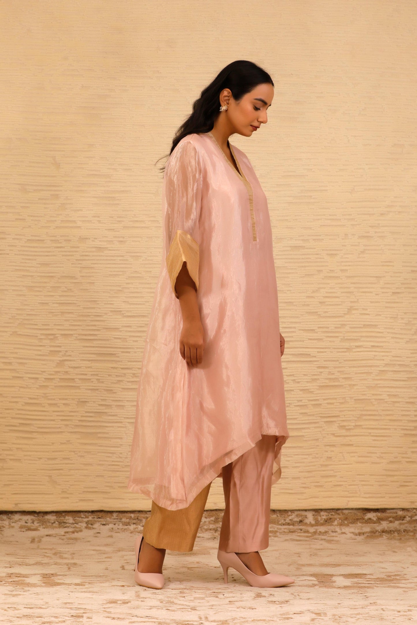 buy pink long kurta set online