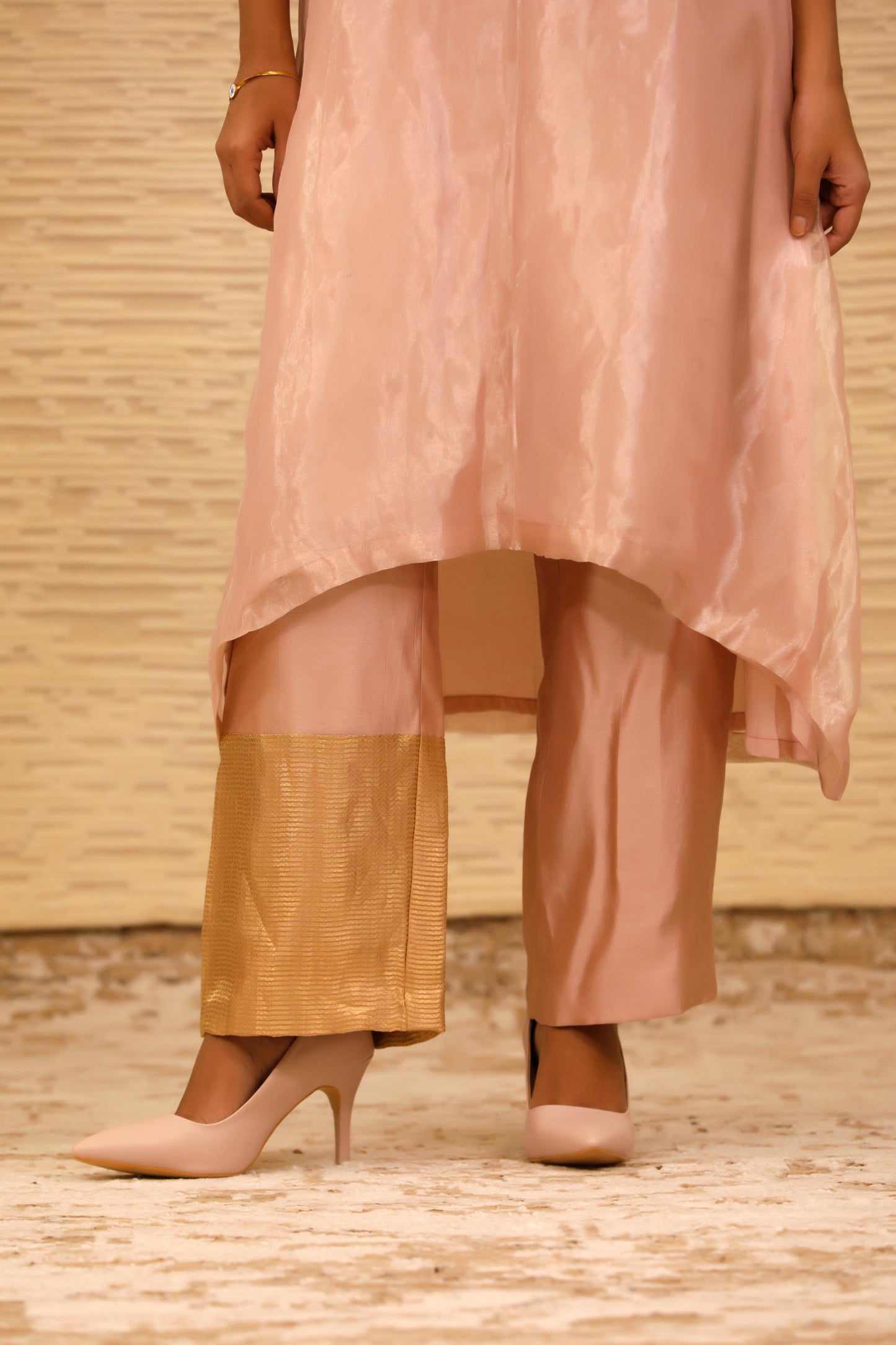 buy pink long kurta set online